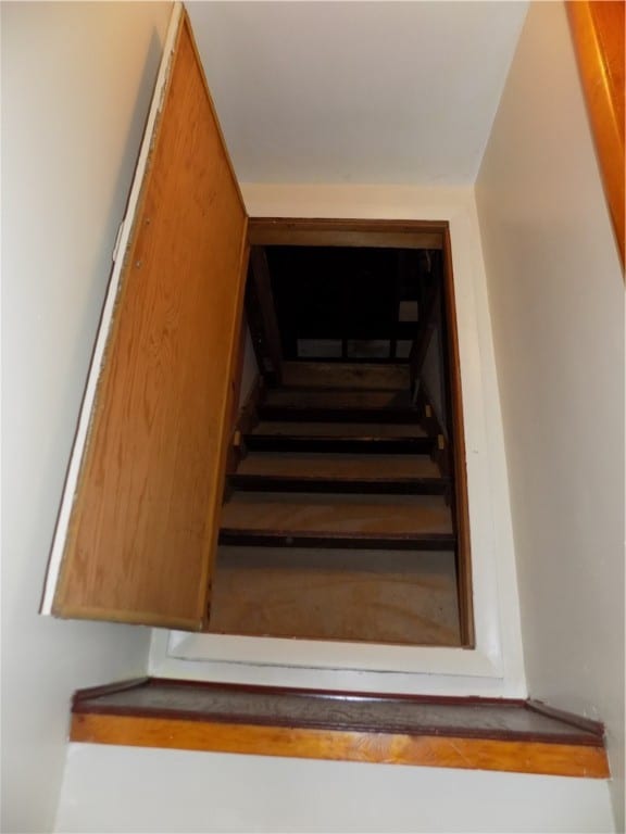 view of stairway