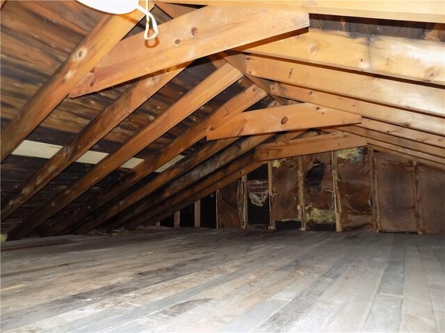 view of attic