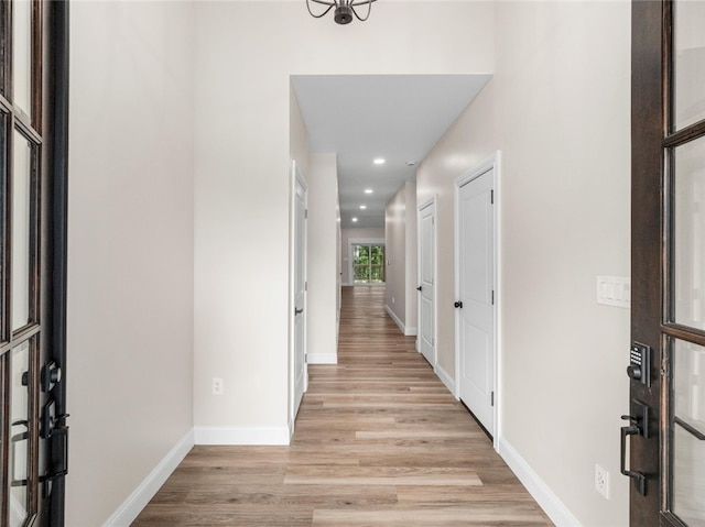 interior space with light wood-type flooring