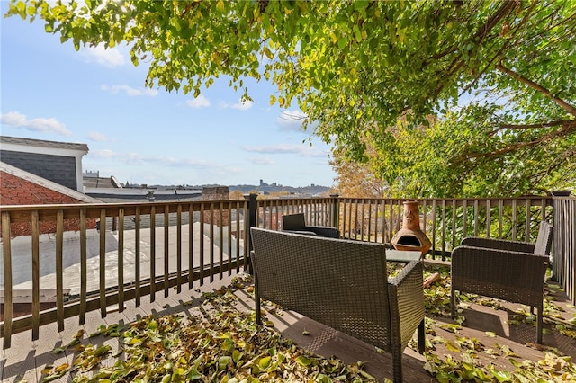 view of wooden terrace