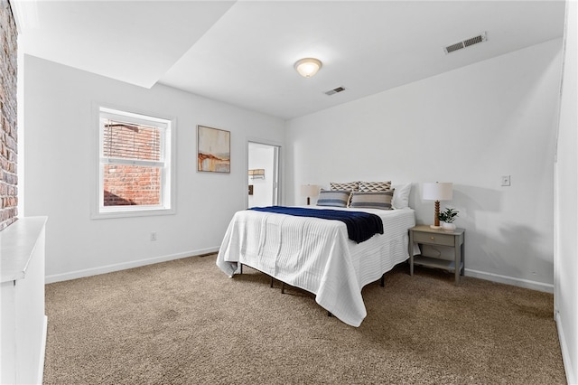 bedroom with carpet floors