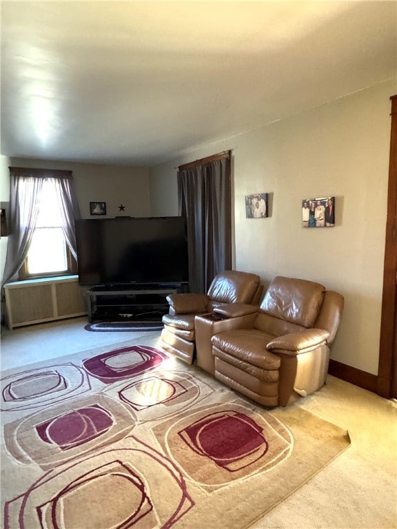 view of carpeted living room