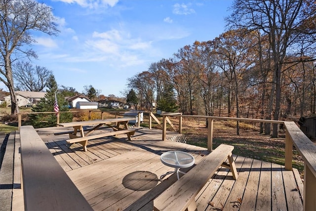 view of wooden terrace