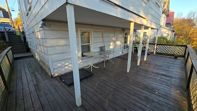 deck with cooling unit