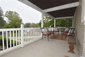 balcony with covered porch