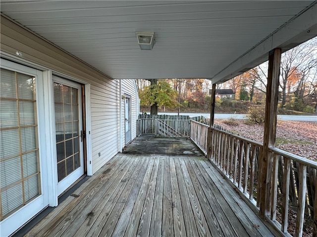 view of wooden deck