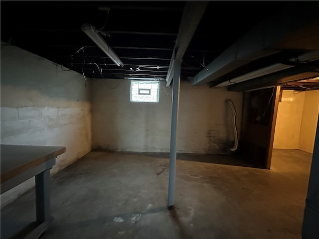 view of basement