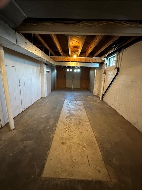 view of basement