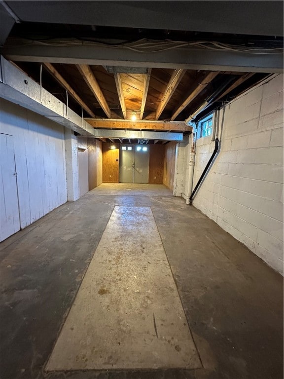 view of basement