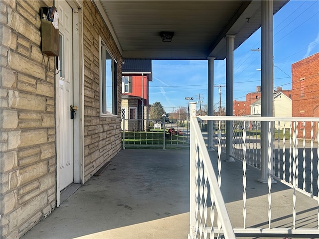 balcony with covered porch