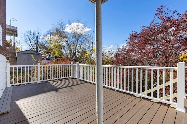 view of wooden deck