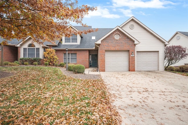 view of property featuring a garage