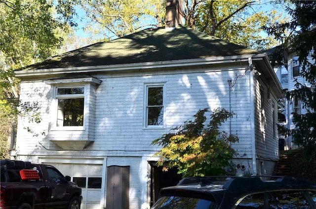 view of home's exterior with a garage