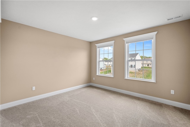 view of carpeted empty room