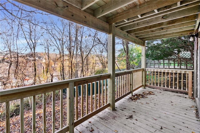 view of wooden terrace