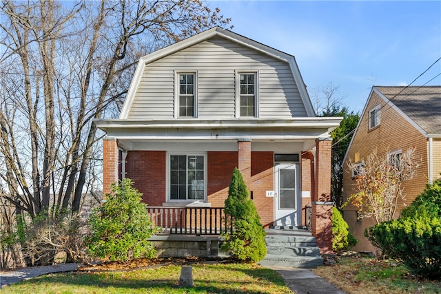 view of front of house featuring covered porch