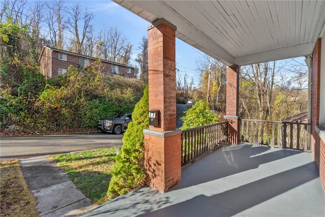 view of patio / terrace with a porch