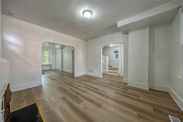 interior space featuring hardwood / wood-style flooring