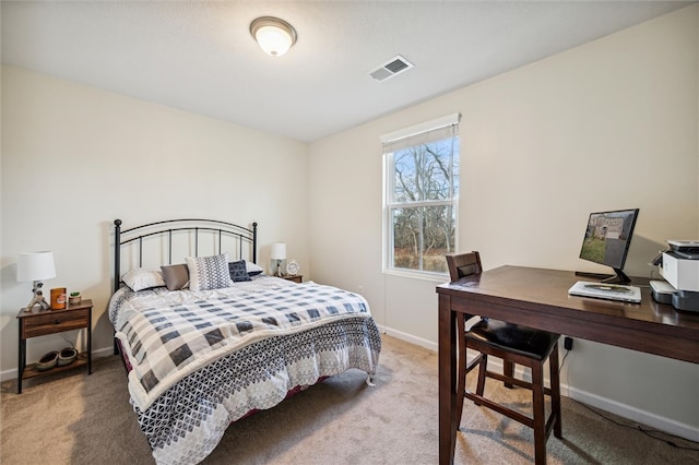 bedroom with carpet