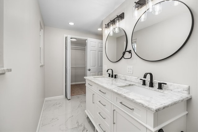 bathroom featuring vanity