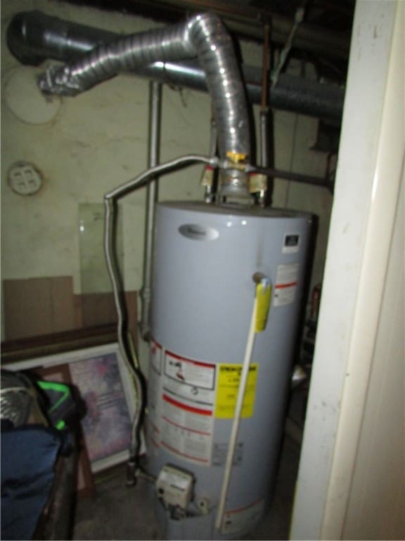 utilities featuring gas water heater