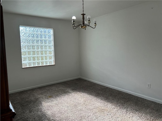 403 Lowell St, Vandergrift Wml, PA 15690 - carpeted spare room with a chandelier and baseboards