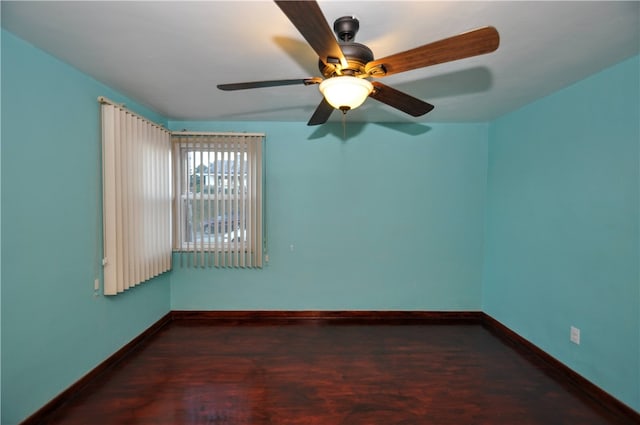 spare room featuring ceiling fan