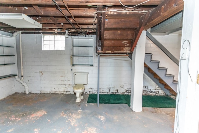 view of basement