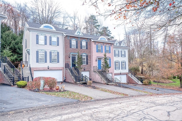 view of property featuring a garage