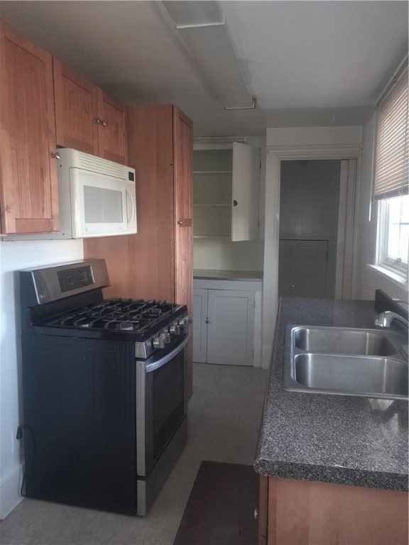 kitchen featuring gas range and sink