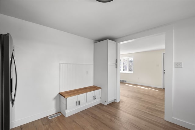 interior space with light wood-type flooring