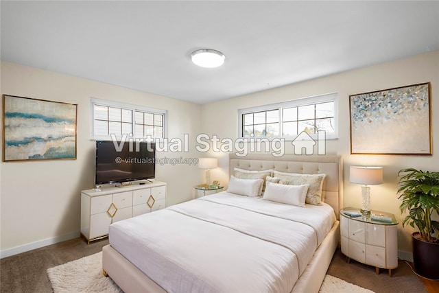 view of carpeted bedroom