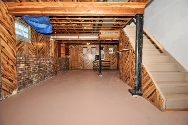 view of basement