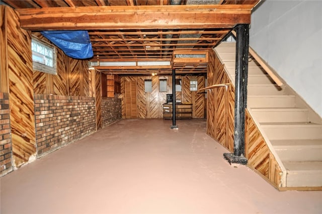 view of basement