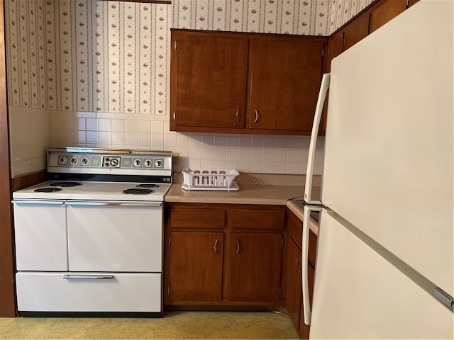 kitchen featuring white appliances