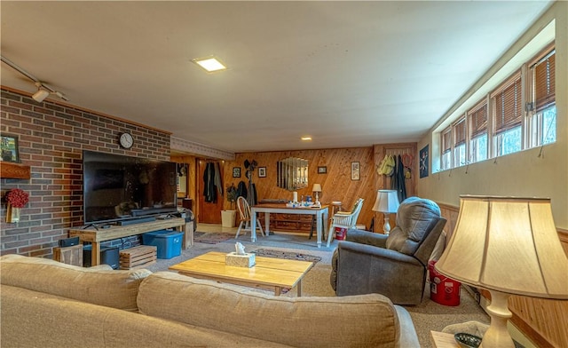 156 Sundust Rd, Nottingham, PA 15330 - living area with carpet and wood walls