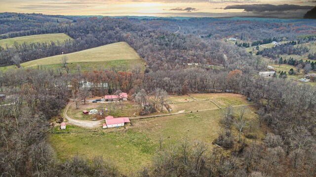 156 Sundust Rd, Nottingham, PA 15330 - aerial view of sparsely populated area with a heavily wooded area