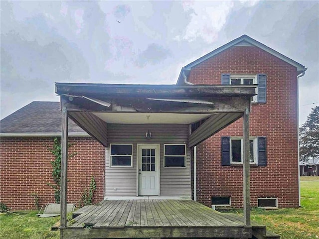 115 Mountain View Dr, E/W Wheatfield Twp, PA 15920 - rear view of house featuring brick siding