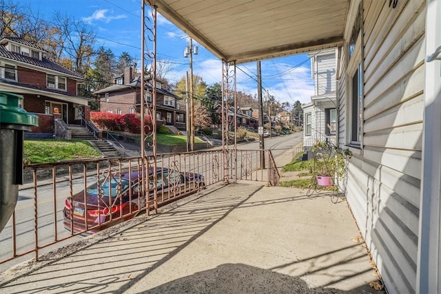 view of patio featuring covered porch