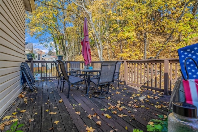 view of wooden terrace