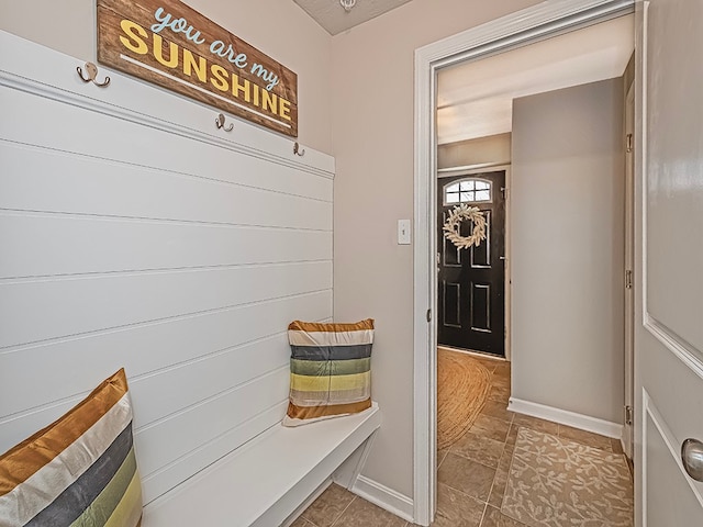 mudroom featuring tile patterned floors