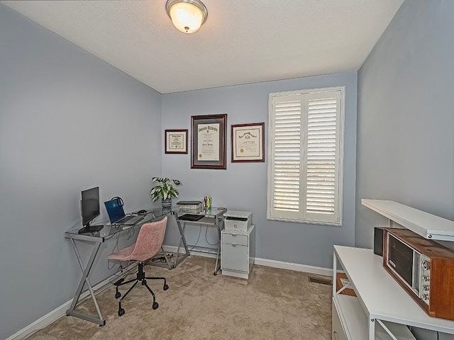 view of carpeted office