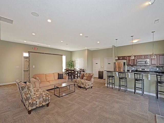 view of carpeted living room