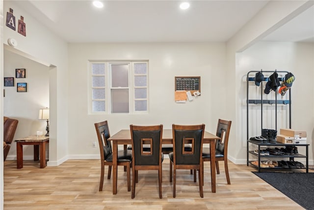 dining room featuring light hardwood / wood-style flooring