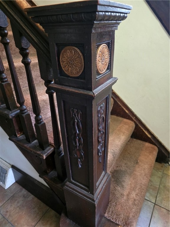 interior details with tile patterned floors