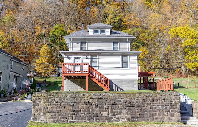 exterior space featuring a deck