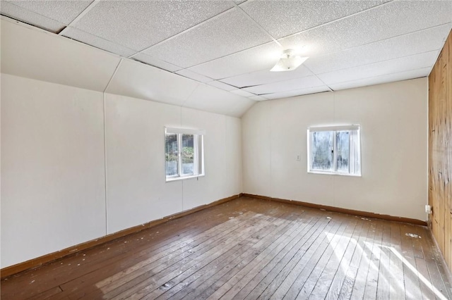 175 Long Woods Rd, Waynsbrg/Frankln Twp, PA 15370 - spare room with wood-type flooring, healthy amount of natural light, baseboards, and lofted ceiling
