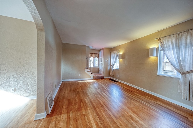 interior space with light wood-type flooring