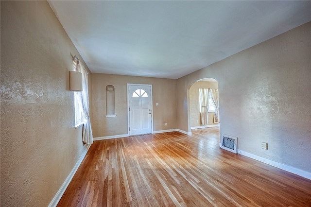 foyer featuring light hardwood / wood-style flooring