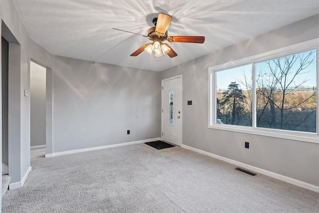 190 Pine Creek Rd, Mccandless, PA 15090 - carpeted entryway featuring ceiling fan and baseboards